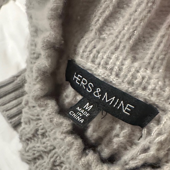 Gray Cable Knit Sweater - Picture 3 of 4